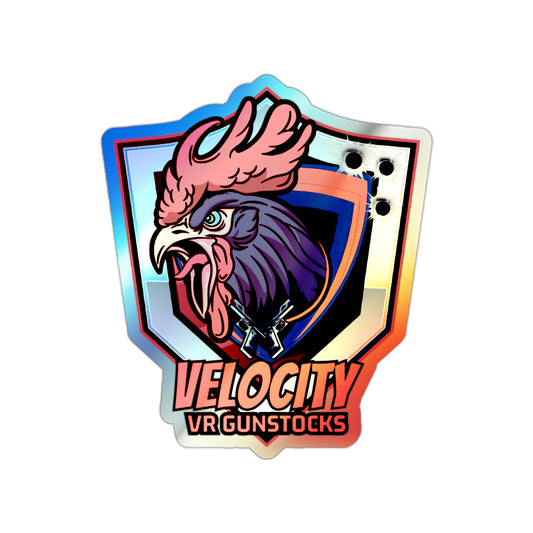 Velocity Holographic Die-cut Stickers